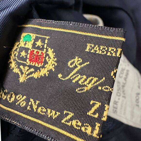 Ravazzolo x Loro Piana Fabric Blazer Jacket Men's US 46R Wool Blue Speckled - Picture 7 of 12